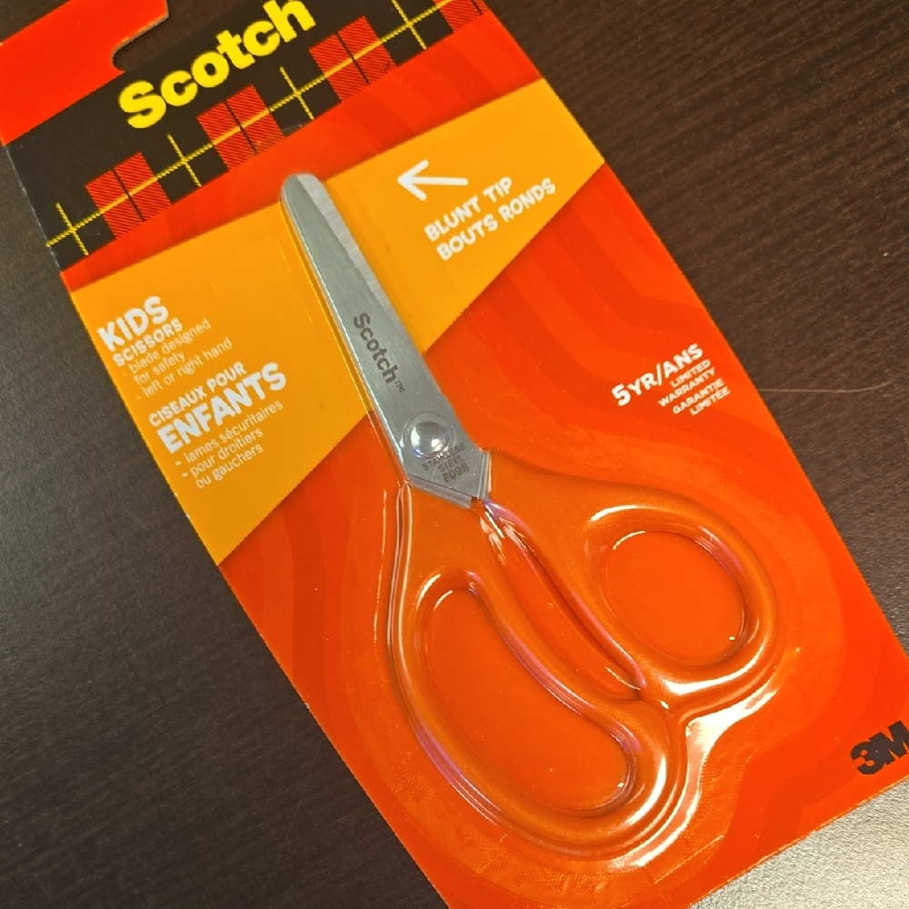 Scotch Kids Scissors - Orange, New - 2 Packages For The Price